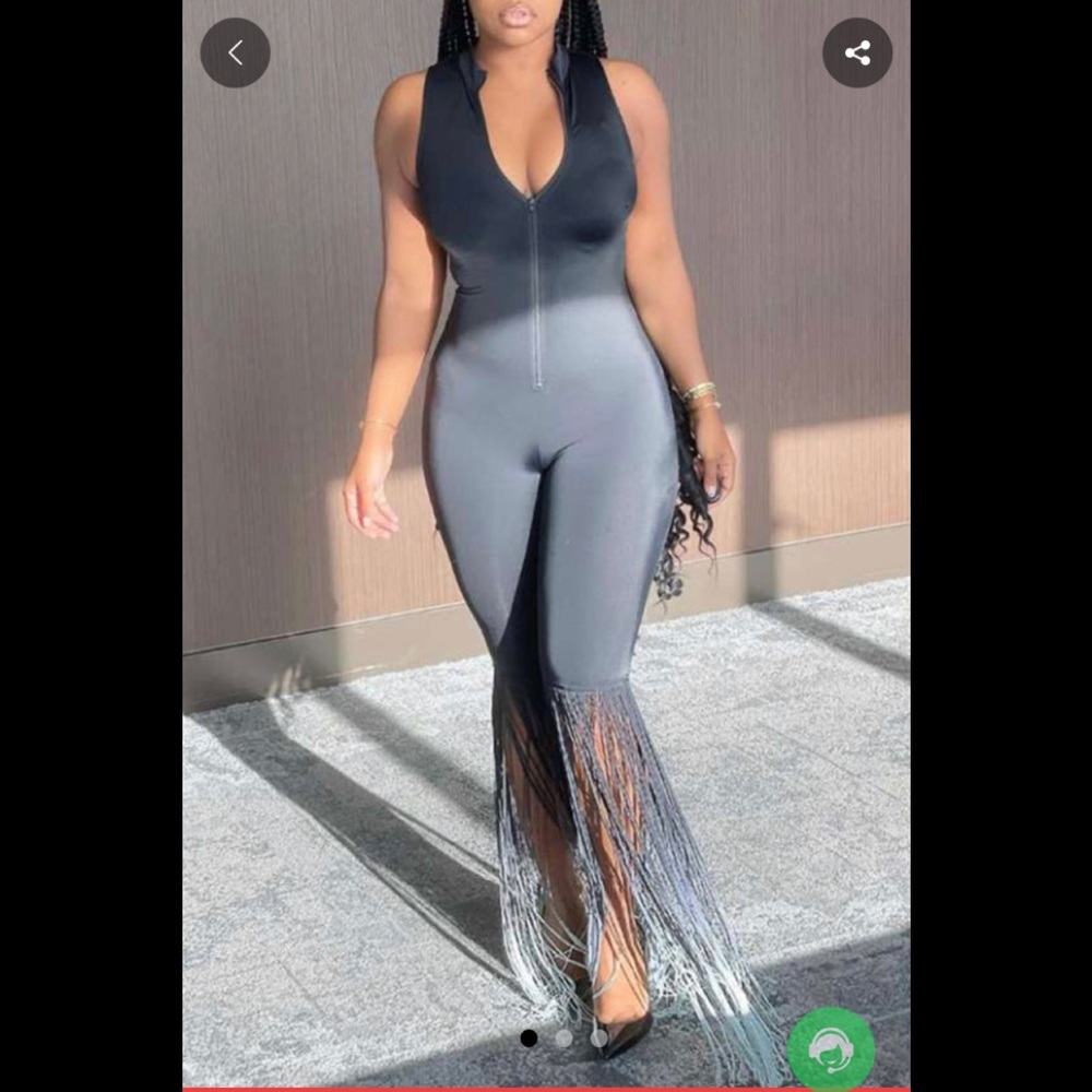 NWT Fringe Bottom jumpsuit Price Firm